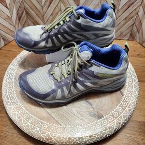 Merrell Gray & Blue Siren Edge Q2 Hiking/Running Shoes Women's Size 8